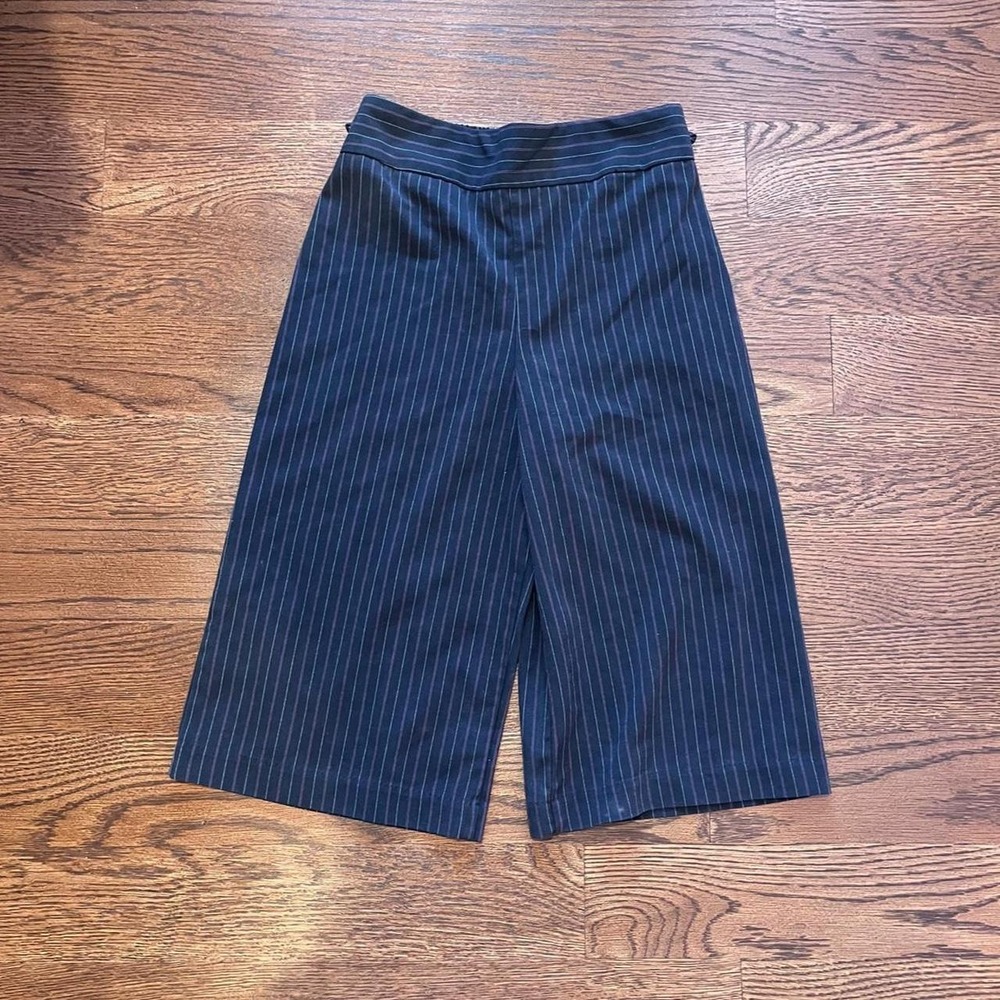 ⭐Vintage Y2K Kids Pinstripe Gaucho Wide Leg Crop Pants Office Siren Size 6X